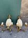 Pair of pineapple wall lights, in the style of Maison Charles / Jansen, an