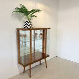 Elegant, curved display cabinet in Art Deco style