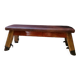 banc vintage en cuir, Tchécoslovaquie années 60, banc de gym, cheval d'arçon