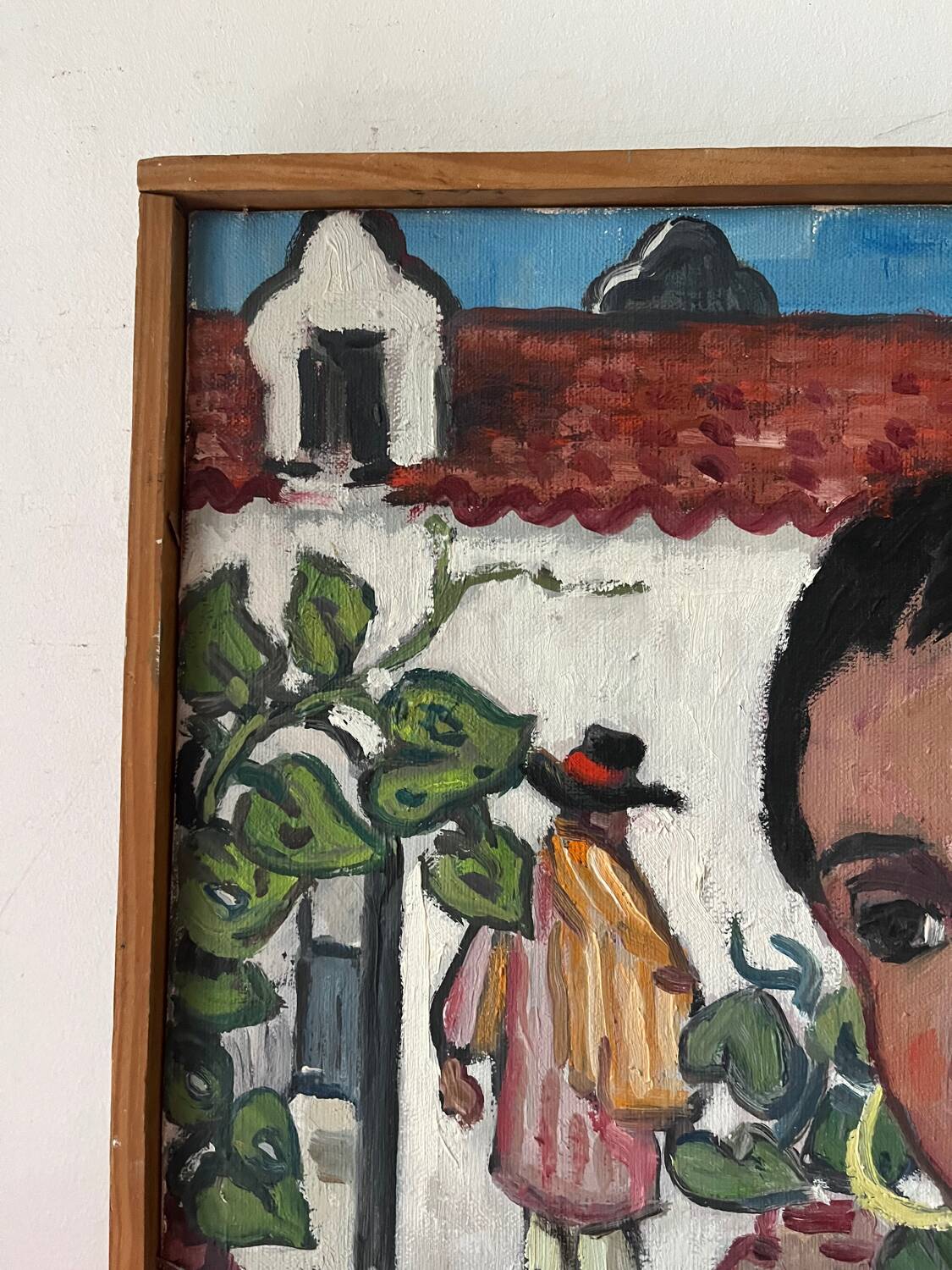 Spanish woman with a red bouquet, signed 1978.