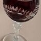 Red glass wine service in the 1980s