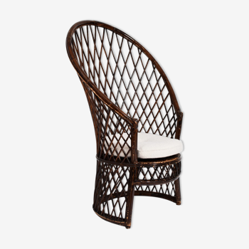 Bonacina rattan and wicker chair, 1960s.