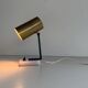 Lampe de bureau minimaliste à tête en laiton et base en marbre, années 1960, Allemagne