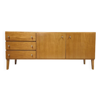 Vintage 1960s Scandinavian blonde wood sideboard