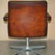 Mid Century Modern swivel office chair De Sede DS35 leather