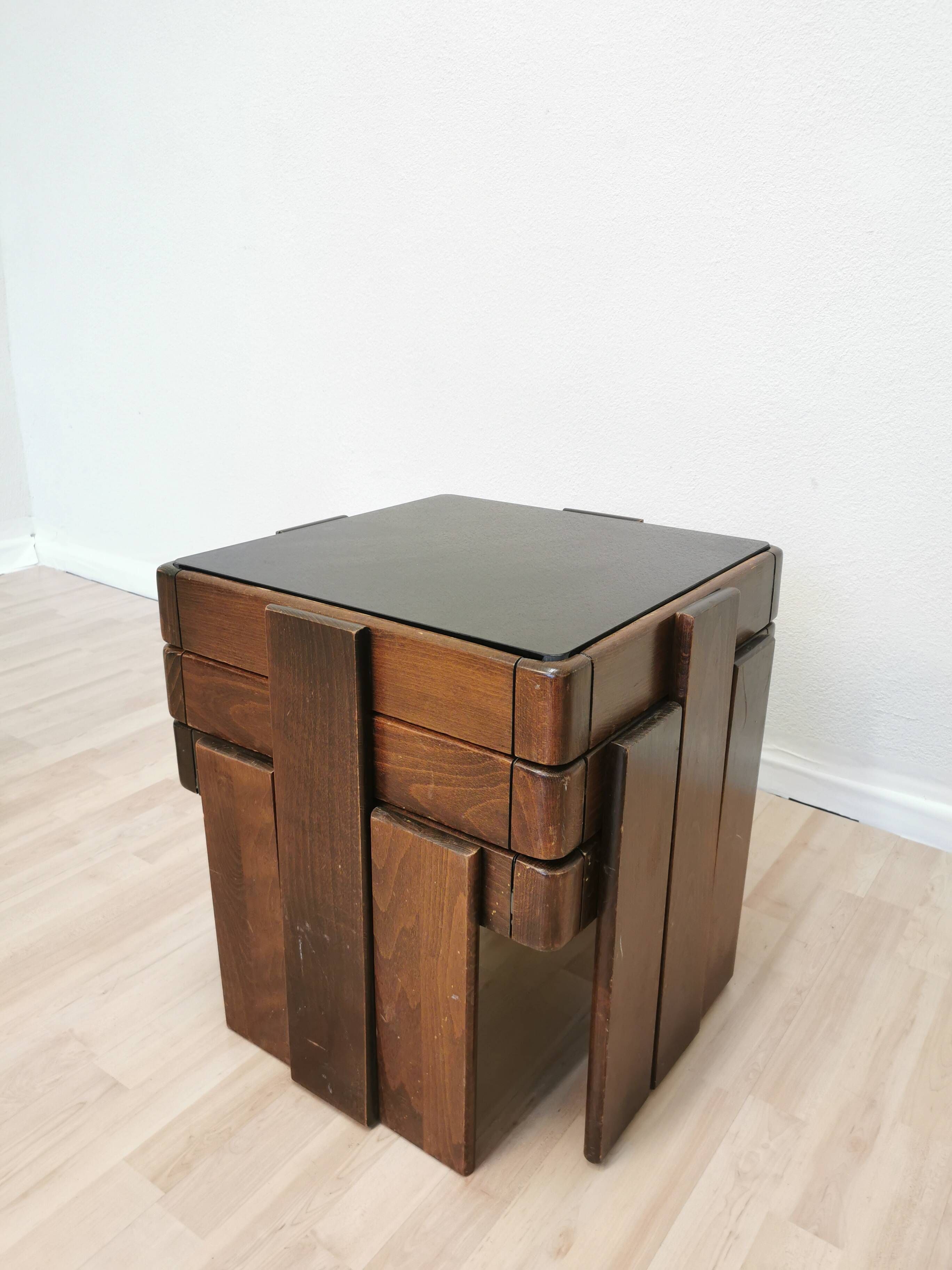 Set of 3 vintage nesting tables / gianfranco frattini for meblo / 1960s / mid-century