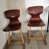 Pair of Pagholz chairs, schulmobel