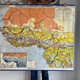 School map West & Equatorial Africa map 1950s