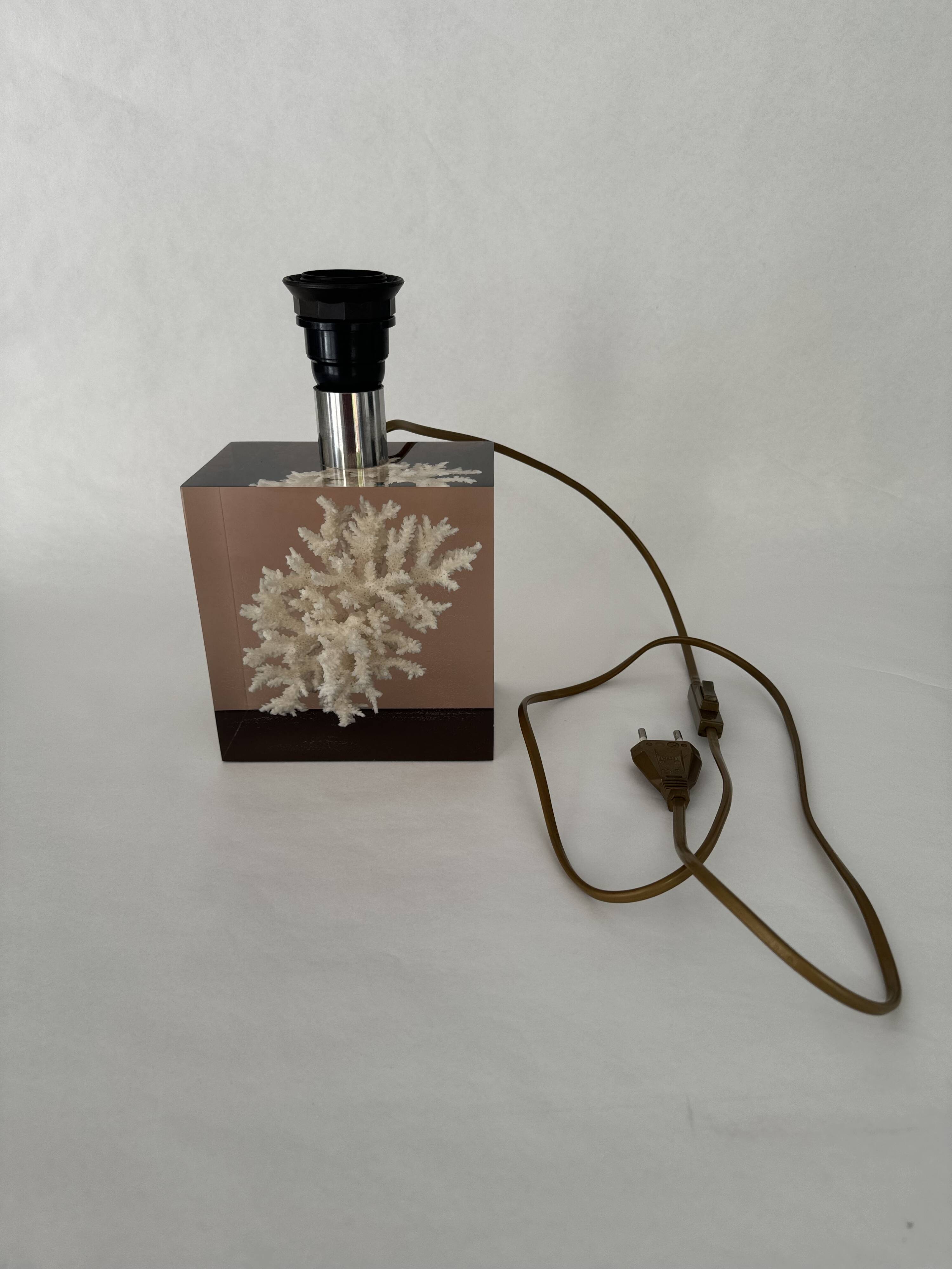 Pierre Giraudon vintage inclusion lamp
