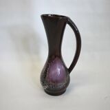 Vallauris vase tones purple and chocolate