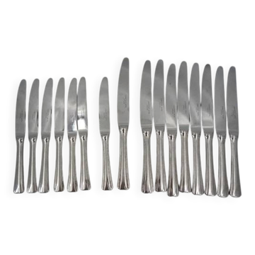 16 Art Deco Christofle hotel knives in steel