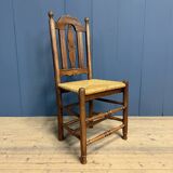 Dutch chair in oak with a straw seat