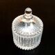 1960s pot with lid (fleur de sel..) ribbed transparent glass
