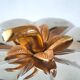 Ice cube bucket pumpkin silver metal design 70s