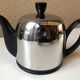 Guy Degrenne salam calorifuge teapot 4 ceramic cups - vintage chrome 70