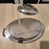 Silver metal tray
