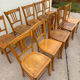 Set of 10 vintage bistro chairs