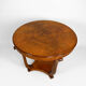 Round Art Deco pedestal table in walnut veneer circa 1930