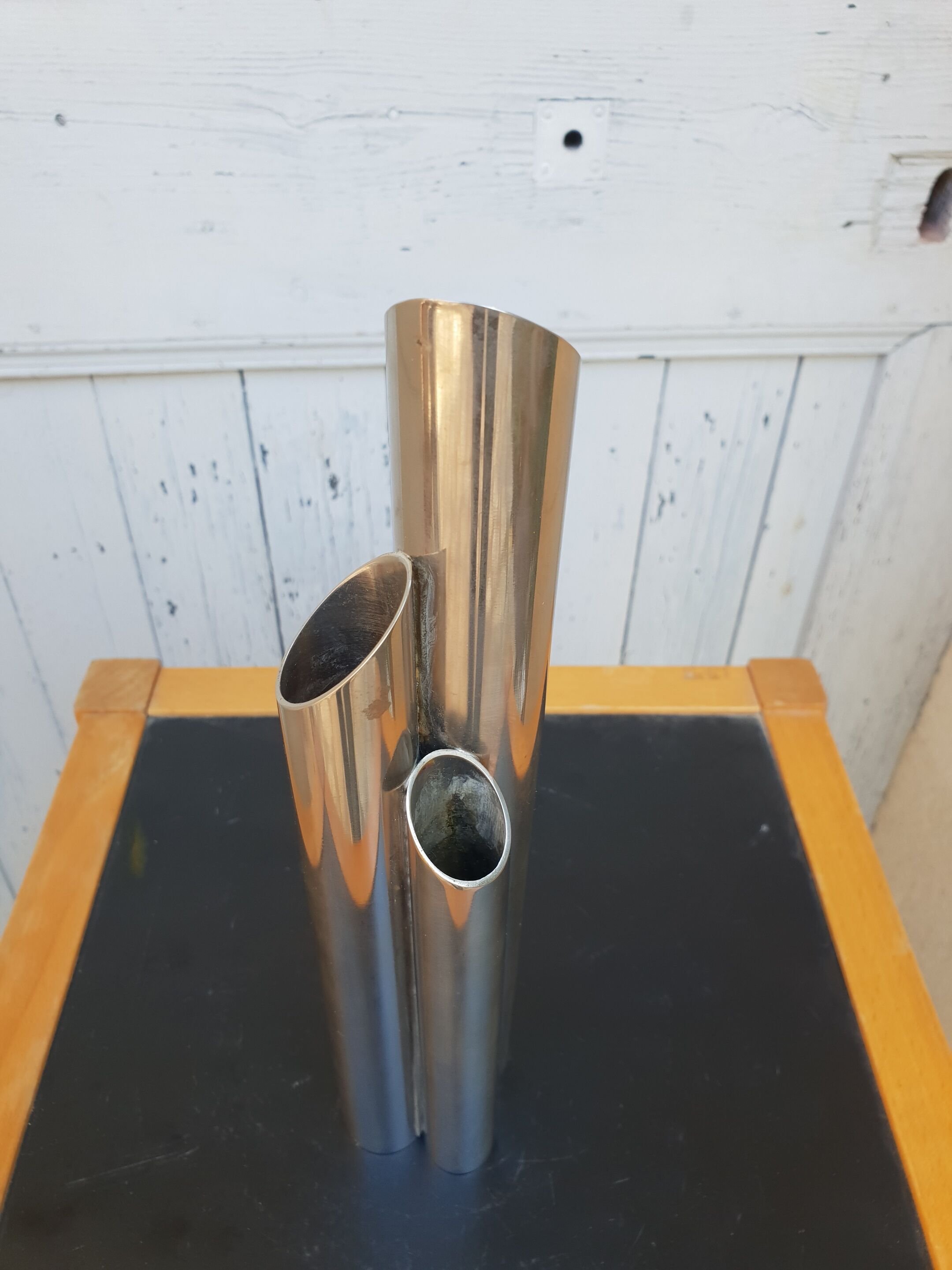 Silver metal soliflore 1970