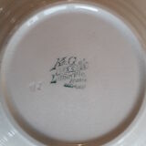 Set of 2 Plates and 2 dishes in Luneville earthenware - Collection "Les Coqs" - Signed K & G