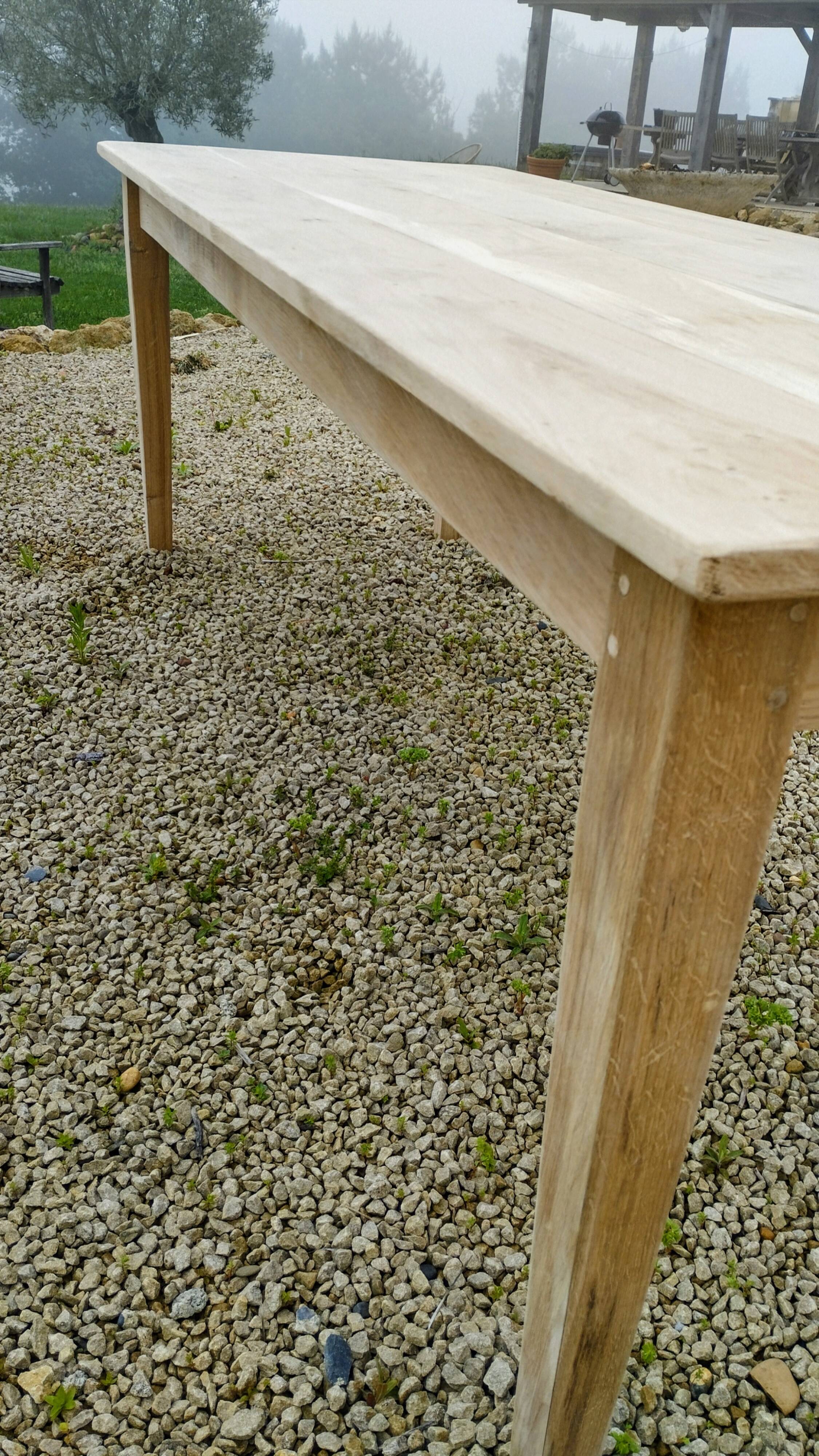 Solid oak farmhouse table 220 X 80 cm