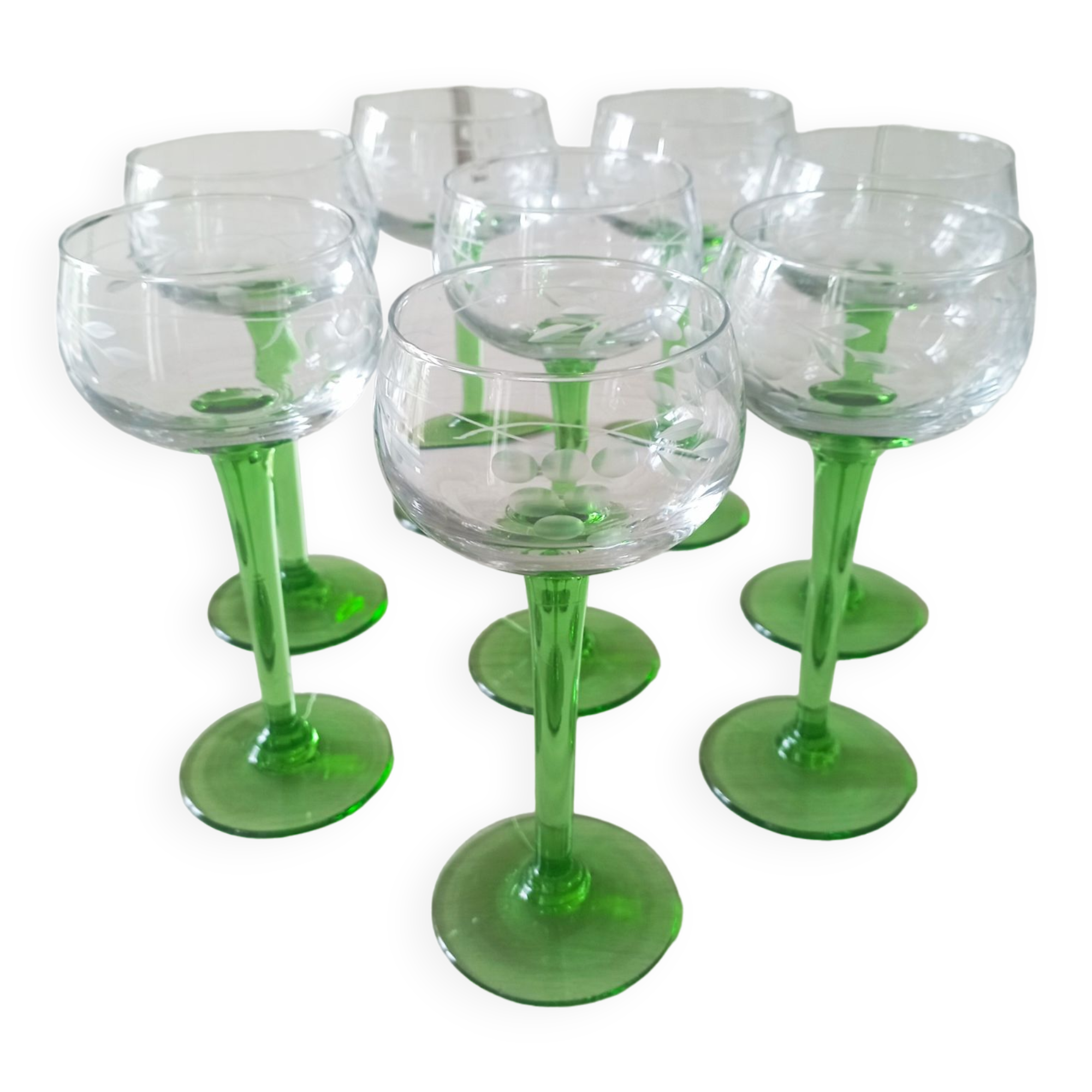 Set of 8 Alsace wine glasses