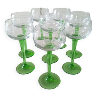 Set of 8 Alsace wine glasses