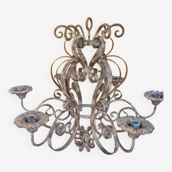 Chandelier candlesticks struck and forged iron