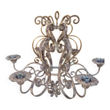 Chandelier candlesticks struck and forged iron