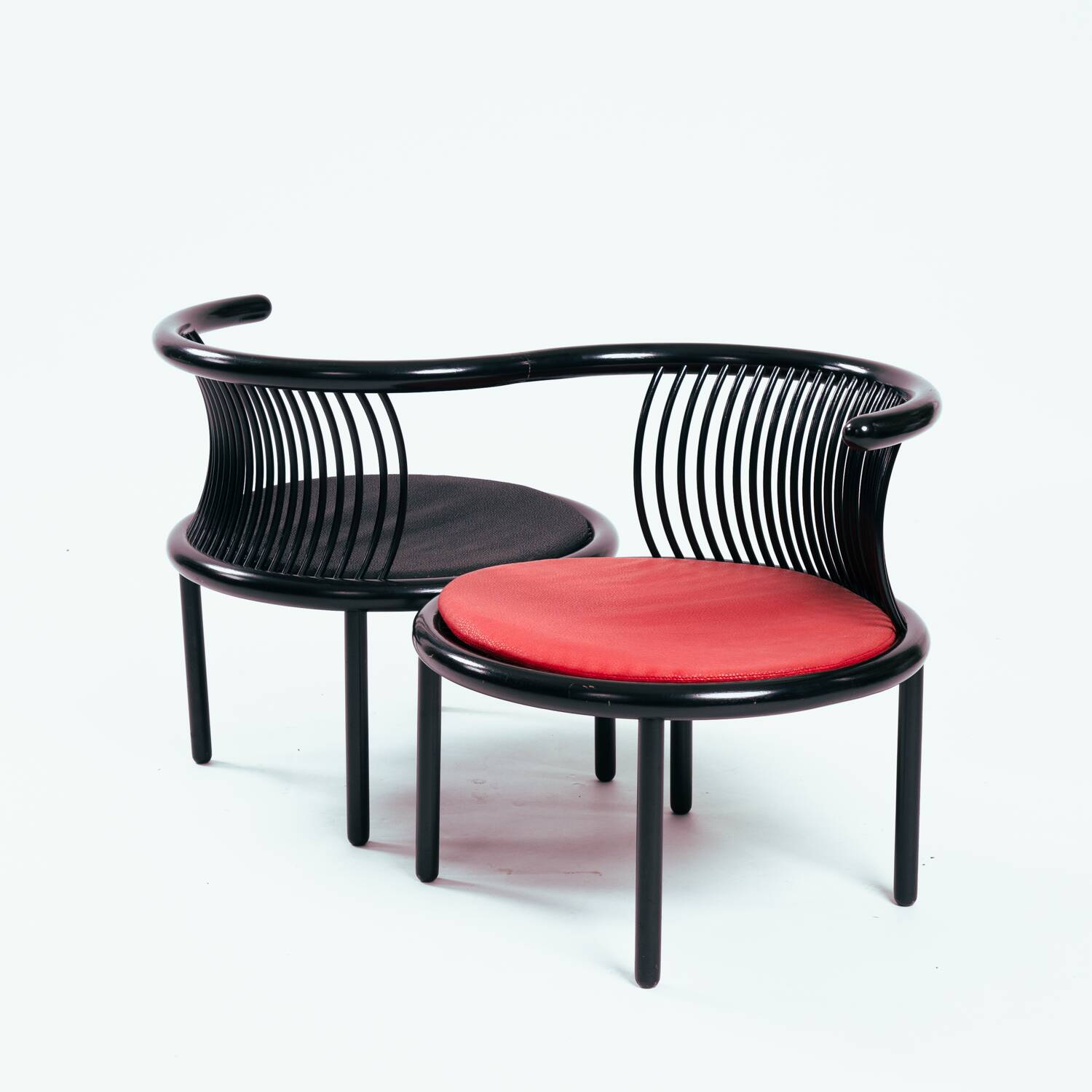 Lubke vis a vis chair, by Herbert Ohl, Germany, 1970s