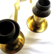 2 electrified wall lamps from 1970, gold chrome bronze, 2 articulated arms + switch