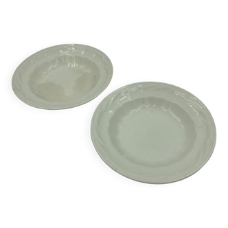 Duo d'assiettes blanches Boch Frères
