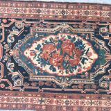 Tapis ancien persan Bakhtiar style savonnerie fait main - 137x265 cm