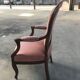 Louis Philippe pink velvet armchair