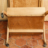 Ancienne desserte scandinave en bois blond
