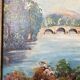 Painting Oil on Wood Bucolic Landscape Signed Louis Andrey
