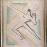 Dessins originaux art déco 1929 la paire