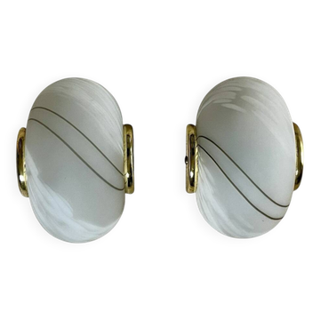 Pair of vintage Murano wall lights
