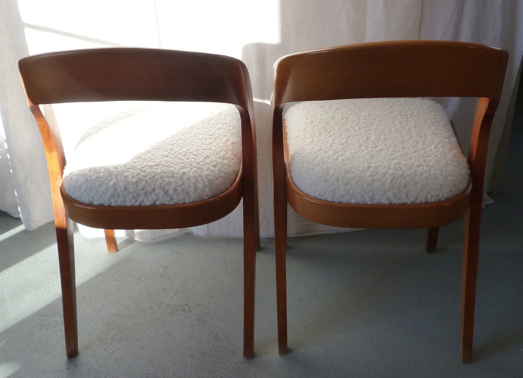 Pair of Baumann gondola chairs