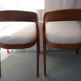 Pair of Baumann gondola chairs