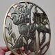 Trivet or wall plate iris art nouveau brass
