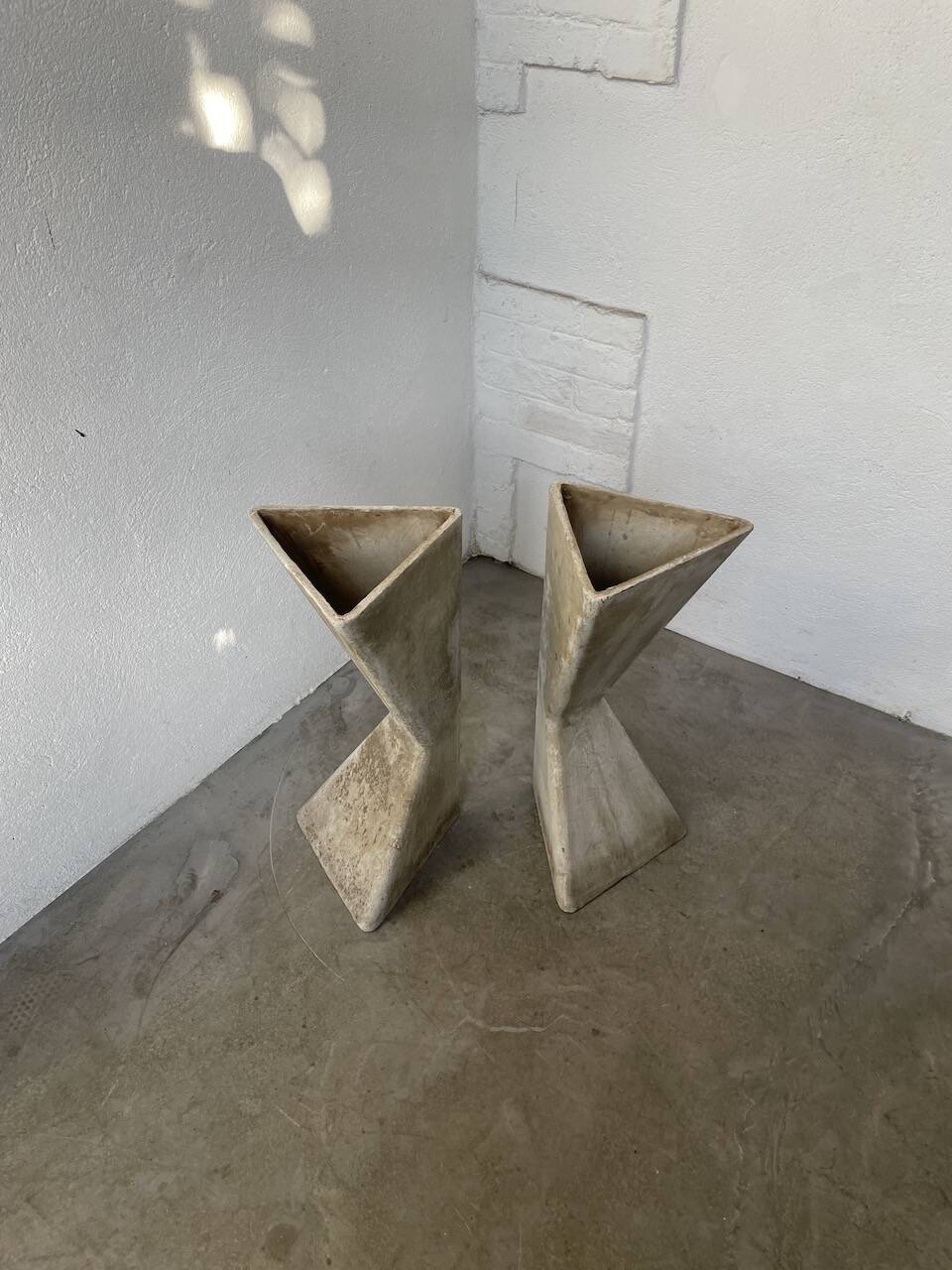 Planters jardinières fibrociment triangulaires