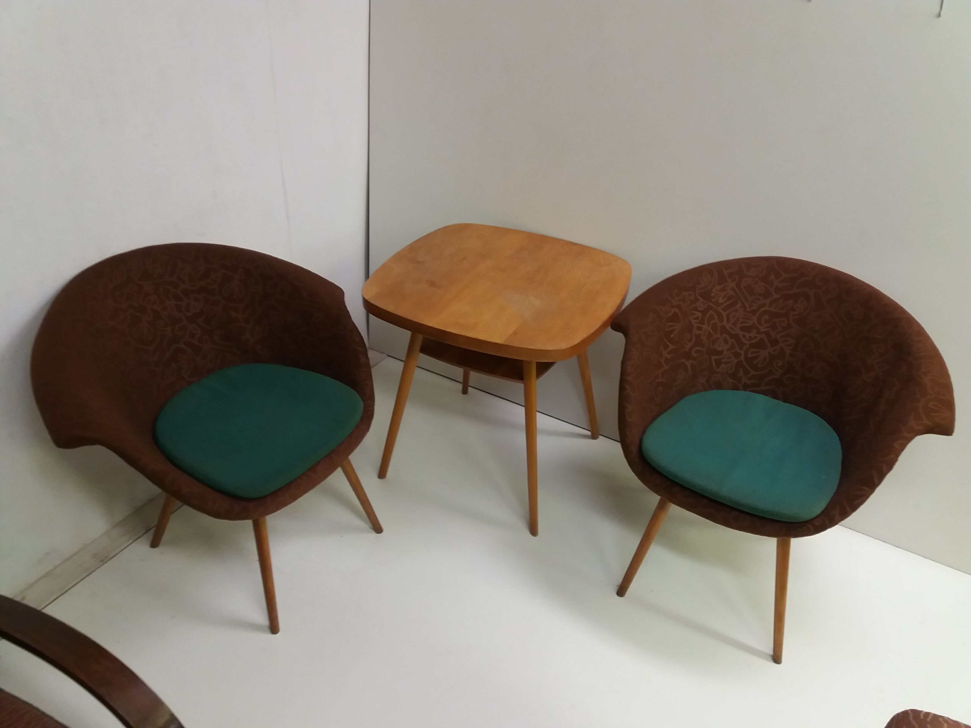 1960 Navratil armchair and coffee table, Czechoslovakia