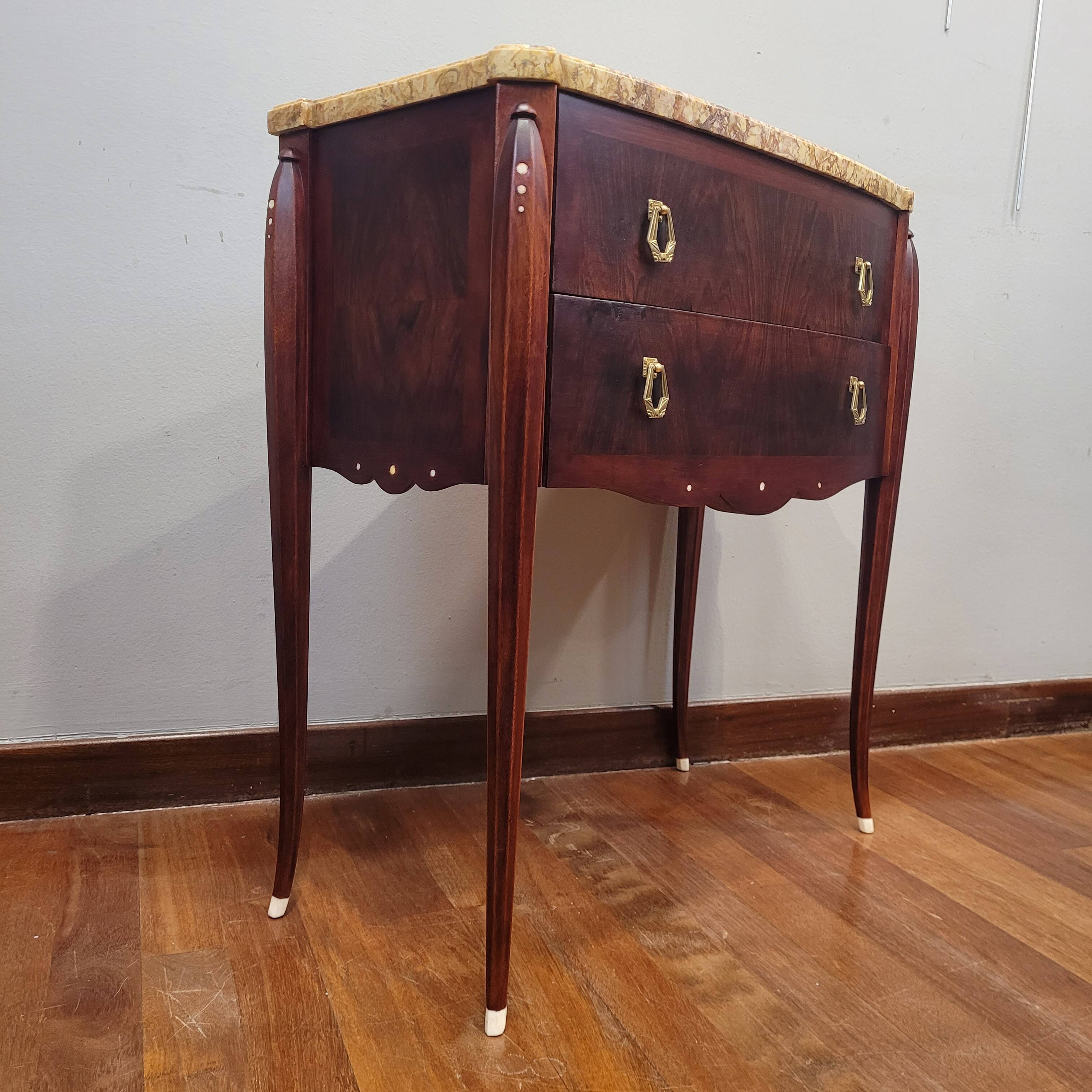 Art Deco dresser, siguiendo JE Ruhlmann, wood and colors, 40's - France