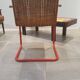 Chaise cantilever rotin métal