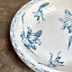 Shallow round plate Lunéville in blue ironstone, "Tulip" service.