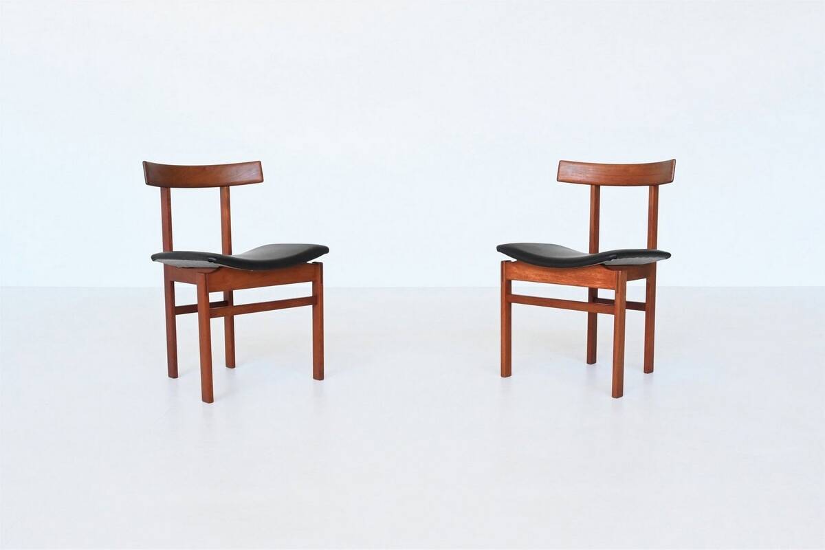 Inger Klingenberg dining chairs teak France & Son Denmark 1960