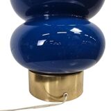 Vintage blue glass floor/table lamp