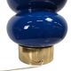 Lampadaire/lampe de table vintage bleue en verre