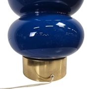 Lampadaire/lampe de table vintage bleue en verre